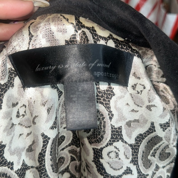 Black velvet blazer - Picture 4 of 5